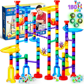 JOYIN glowing marble run pack-shot with glowing marbles and bright tracks