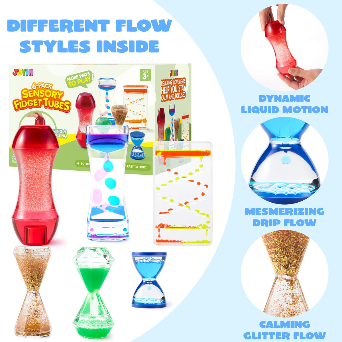 JOYIN green forest fusion tube offers visual tracking and sensory engagement.