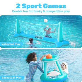JOYIN inflatable basketball hoop ready for pool games