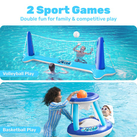 JOYIN inflatable basketball hoop pool float ready for friendly pool games