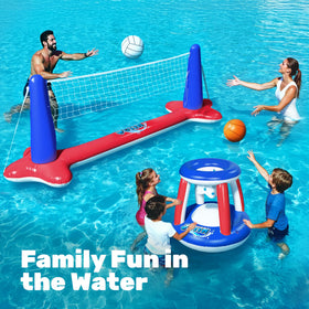JOYIN inflatable basketball hoop for aquatic fun with easy setup.