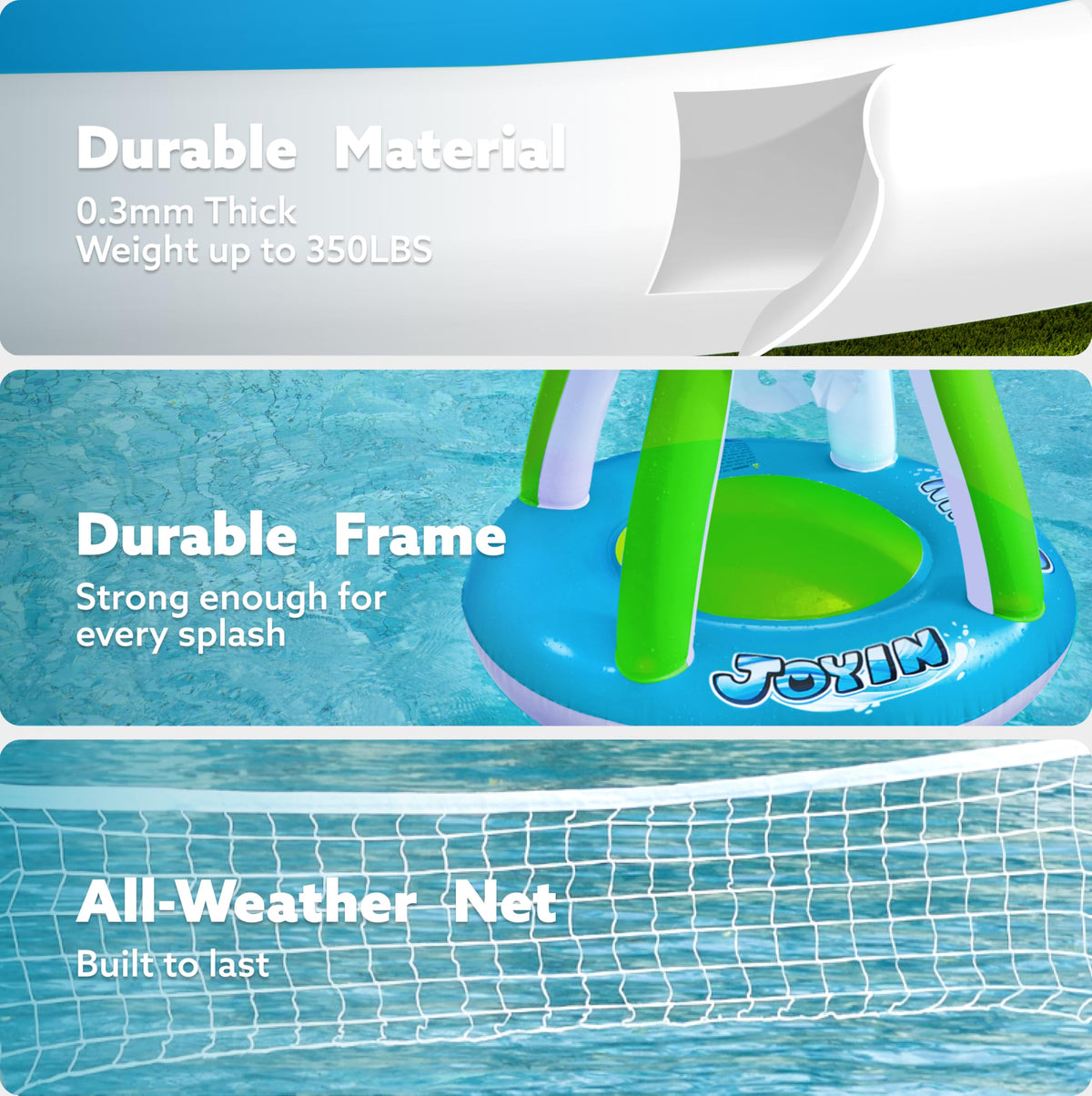 JOYIN inflatable basketball for dual-game play in the pool