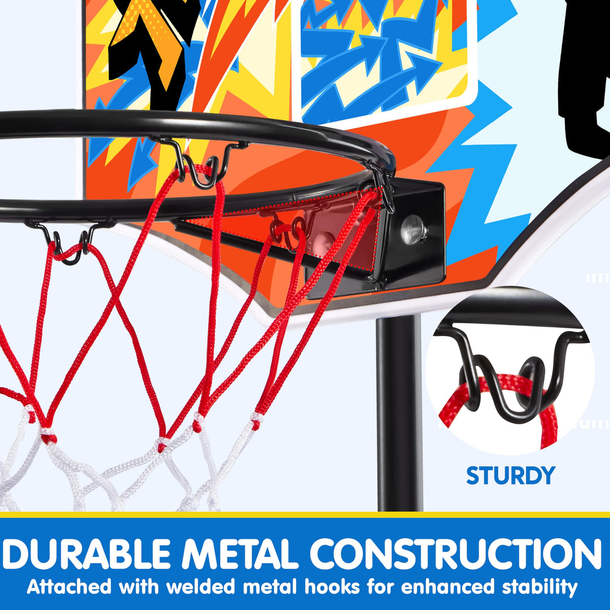 JOYIN includes inflatable basketballs and pump for immediate play