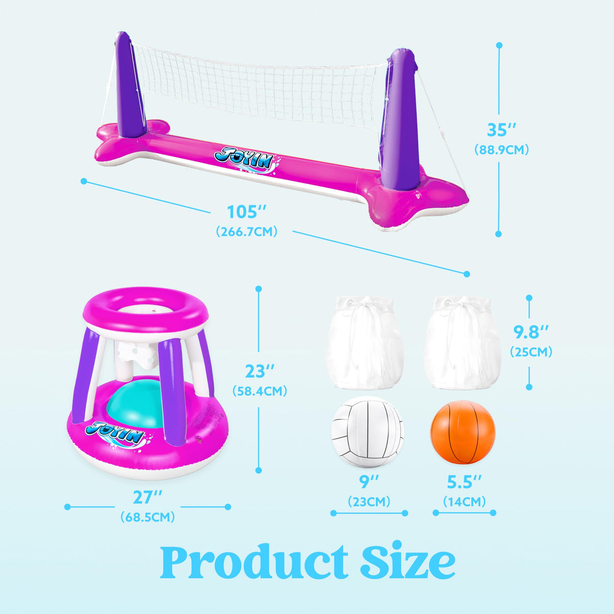 JOYIN family-friendly pool float set for summer gatherings
