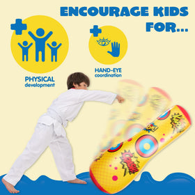 JOYIN inflatable punching bag for kids, compact setup for indoor use.