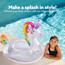 JOYIN inflatable unicorn lounge for relaxing time on sunny days