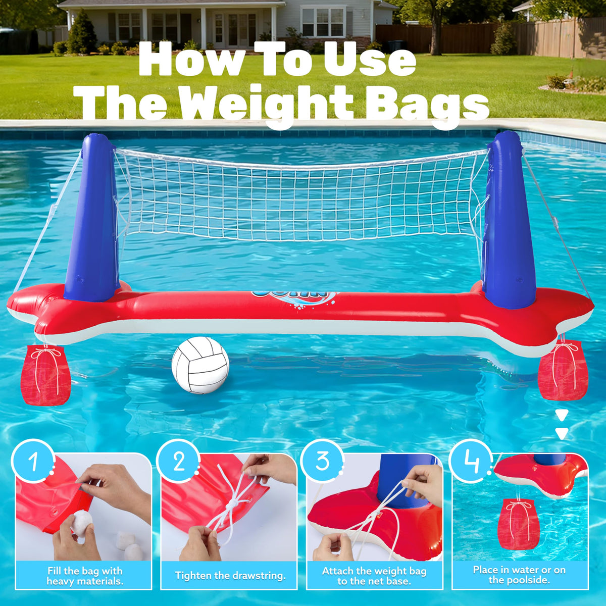 JOYIN inflatable volleyball ball with soft surface for safe play.