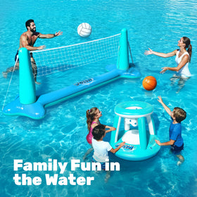 JOYIN inflatable volleyball included for quick pool play