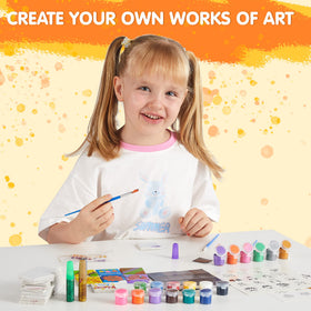 JOYIN instruction booklet and sponges support easy painting sessions.