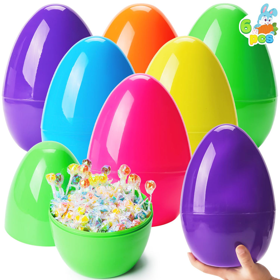 JOYIN jumbo orange Easter egg fillable, ideal for Easter egg hunts.