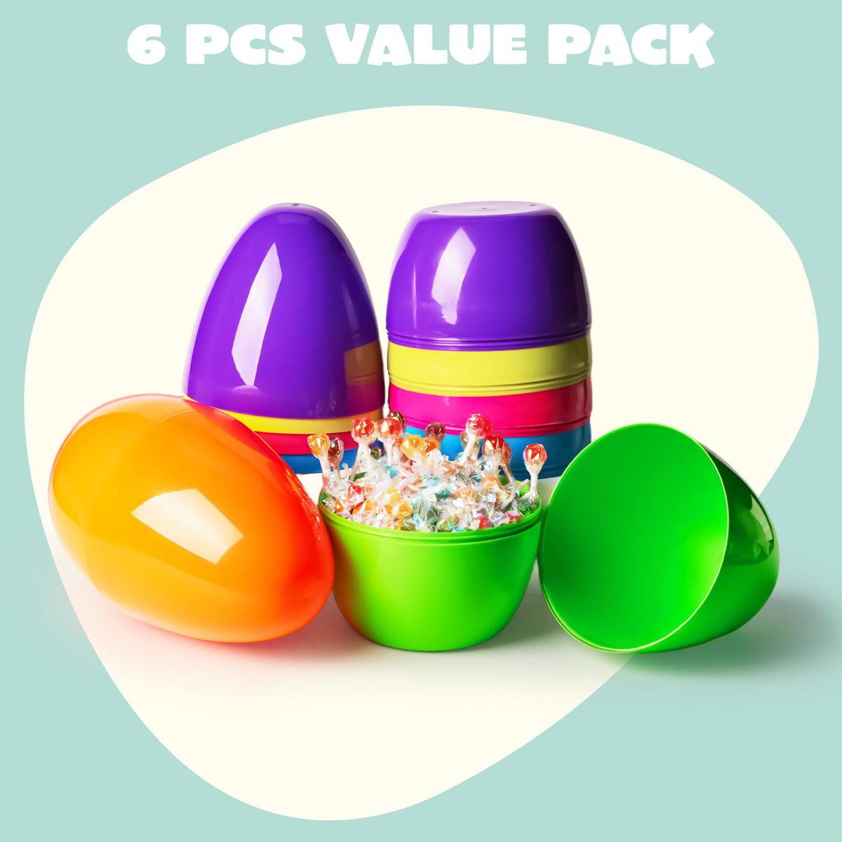 JOYIN jumbo yellow Easter egg fillable, great for party favors.