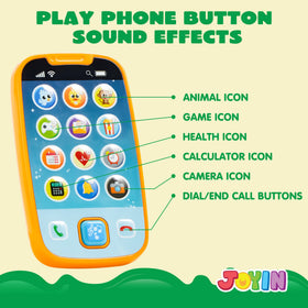JOYIN kid playing with toy phone demonstrates realistic role-play scenarios.