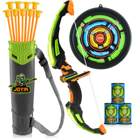 JOYIN kids bow with LED bow in action for safe, engaging archery play.
