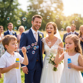 JOYIN kids playing bubbles outdoors, safe for skin and face