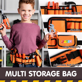 JOYIN kids power drill with replaceable bits for pretend construction.