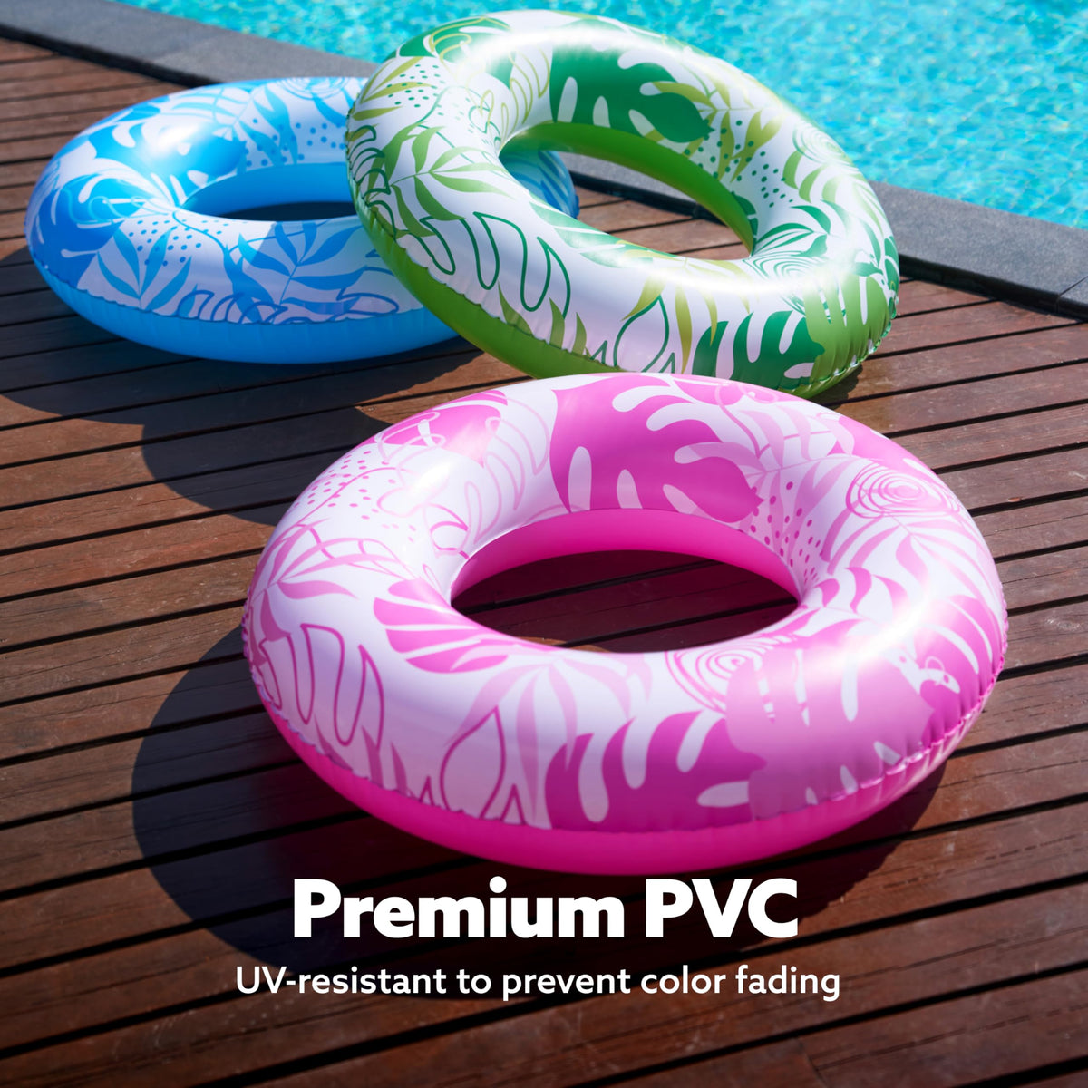JOYIN kids swim ring suitable for ages 7 and up during water play.