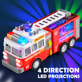 JOYIN LED fire truck bump and go action for autonomous movement