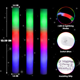 JOYIN LED foam sticks with on/off button extend battery life for all-night celebrations