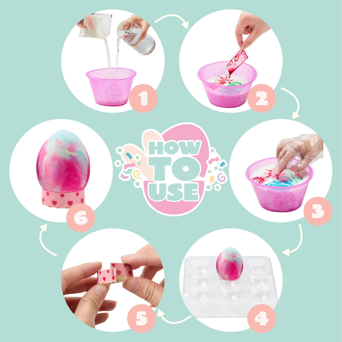 JOYIN liquid dyes multicolor — bright kid friendly colors for lively egg decorating.