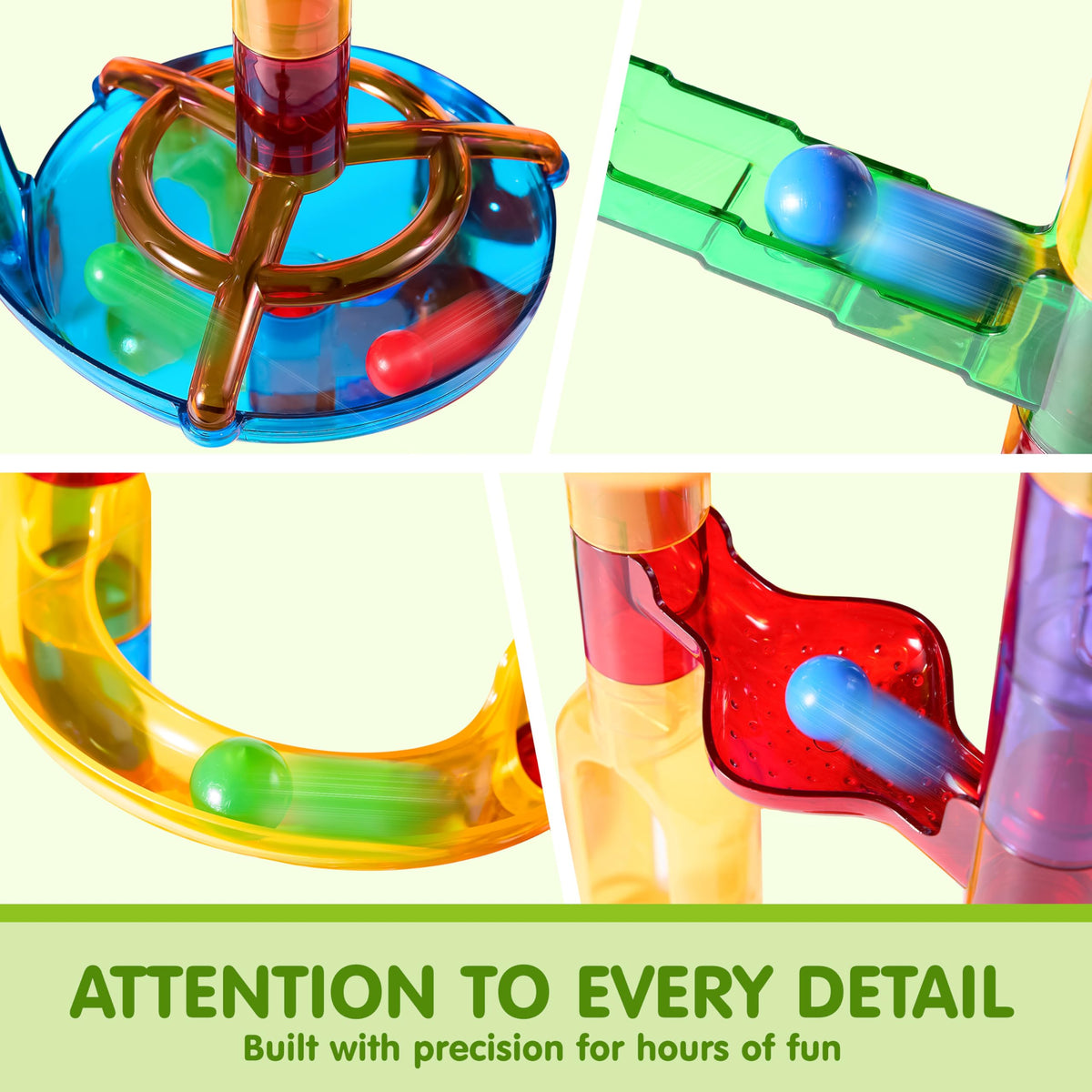 JOYIN marble run kit supports STEM skills like logic and sequencing