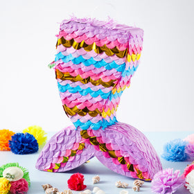 JOYIN Mermaid Tail Pinata colorful decor ideal for birthdays.