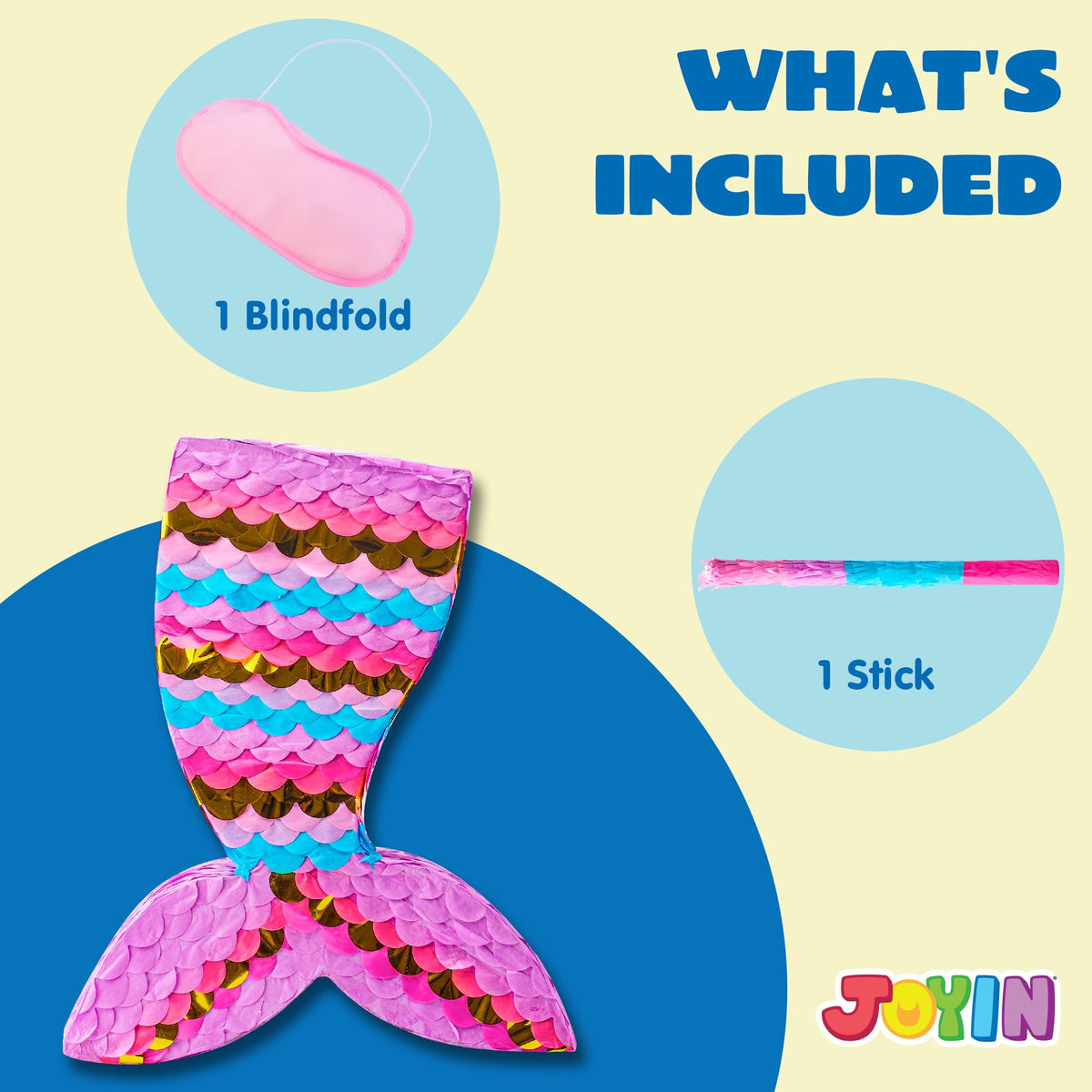 JOYIN Mermaid Tail Pinata corrugated paper core provides durable party decor.