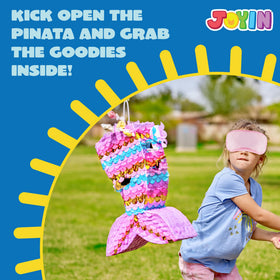 JOYIN Mermaid Tail Pinata 13x15 size fits many party spaces.
