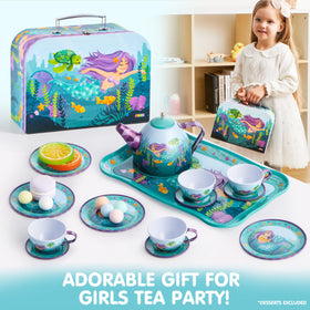 JOYIN Mermaid Tea Set big plate as centerpiece for party spreads.