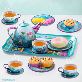 JOYIN Mermaid Tea Set mermaid design sparks magical sea-themed play.