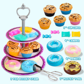 JOYIN mermaid tea set plates in varied sizes for serving pretend treats