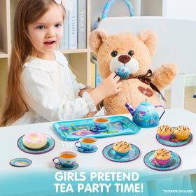 JOYIN Mermaid Tea Set small plates for kid-friendly tea servings.