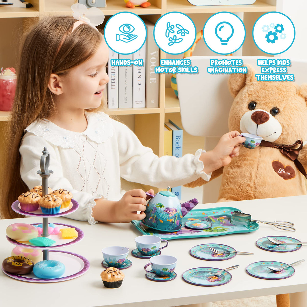 JOYIN mermaid tea-set spoons and forks for gentle tea rituals