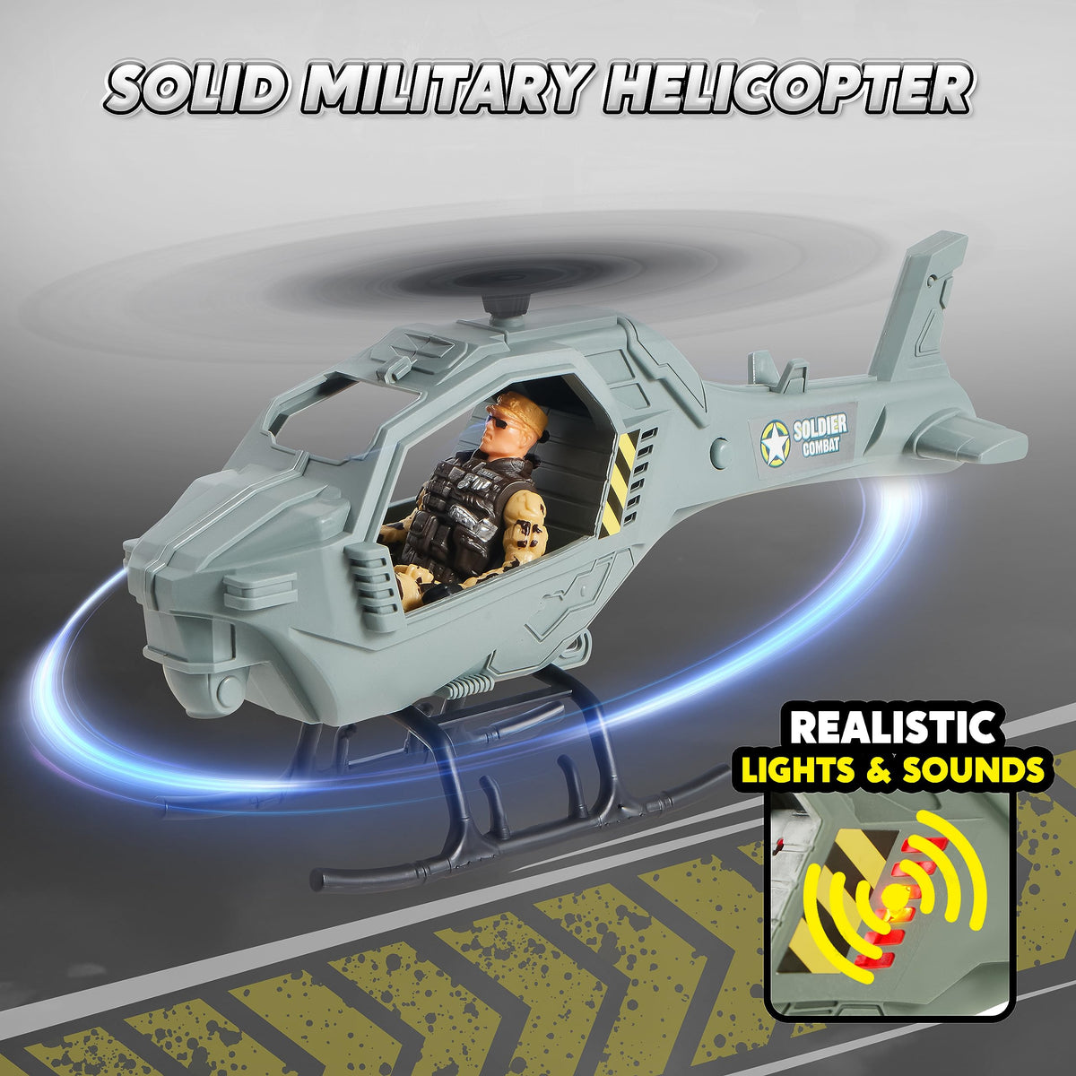 JOYIN military base combat truck: movable parts for authentic vehicle play.