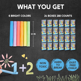 JOYIN mini chalks in bright colors promote easy, kid-friendly writing and drawing.