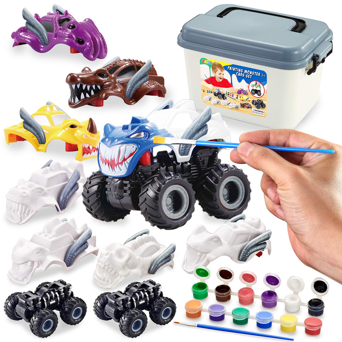 JOYIN Monster Car Kit assembled base ready for painting