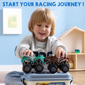 JOYIN Monster Car Kit final display of hand painted trucks