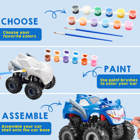 JOYIN Monster Car Kit paint palettes with bright colors