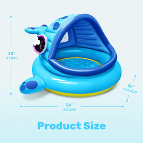 JOYIN birthday party pool setup creates a covered splash zone
