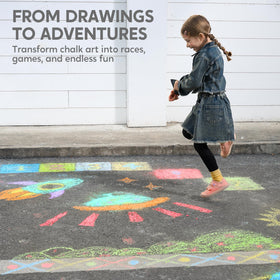 JOYIN outdoor art with sidewalk chalk enables mess-free fun