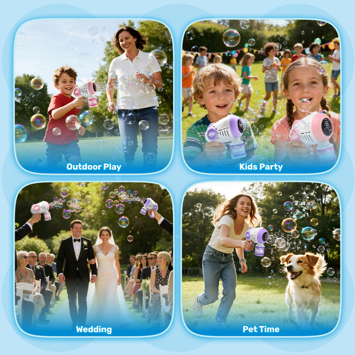 JOYIN outdoor bubble fun ideal for parties and sunny days.