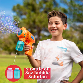 JOYIN blue and orange bubble guns create a vivid party display