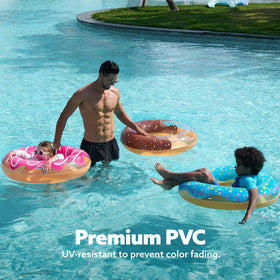 JOYIN pack of 3 donut tubes for group pool parties and summer fun.