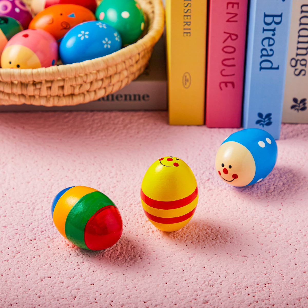JOYIN decorative egg shakers enhance Easter decor and party ambiance.