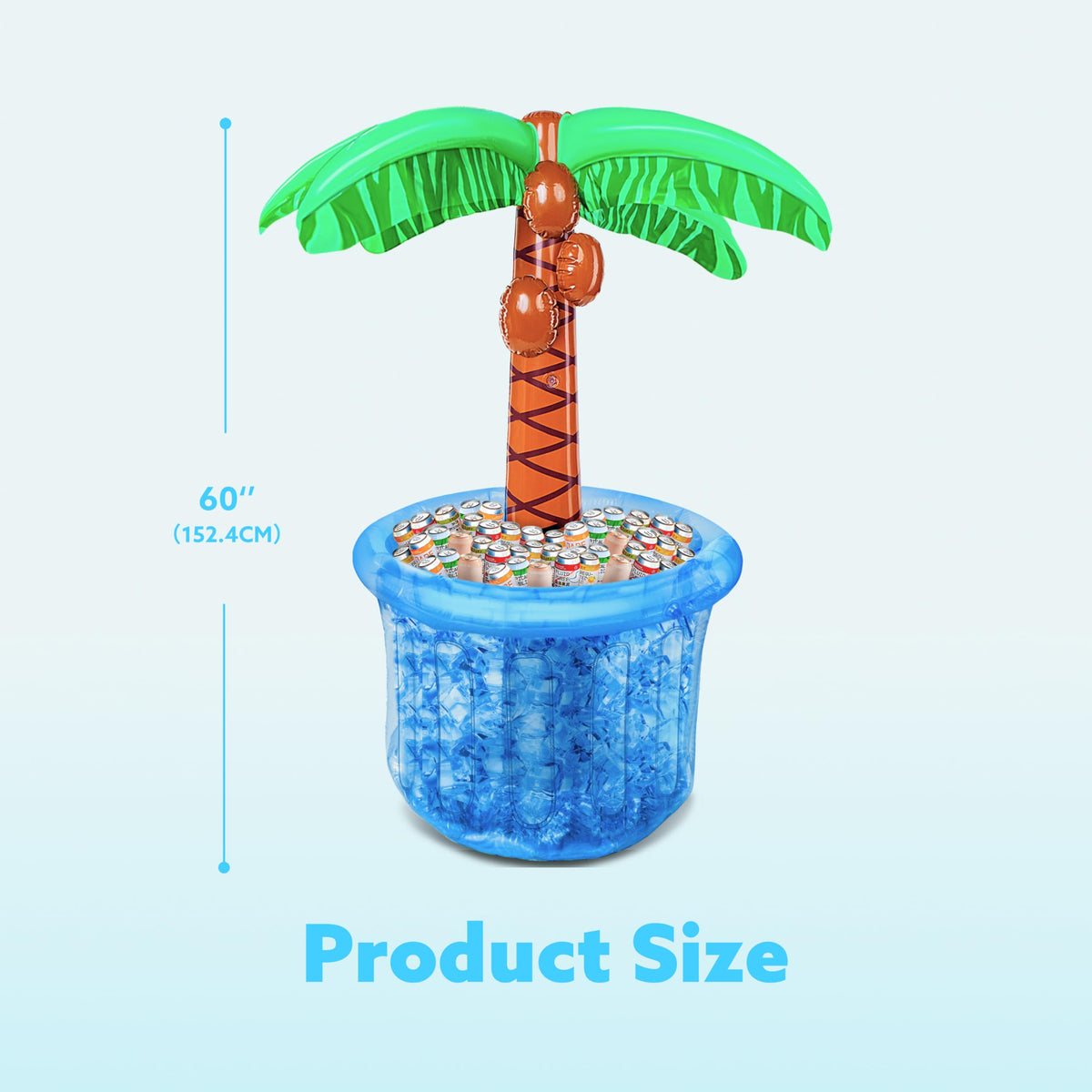 JOYIN palm tree cooler in action at a beach party