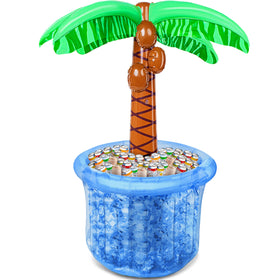 JOYIN palm tree cooler full view, ideal for outdoor pool parties