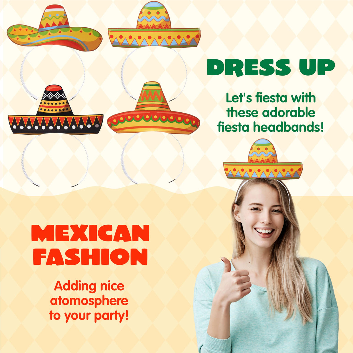 JOYIN paper sombrero headband with durable construction for long-wear.