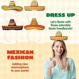 JOYIN paper sombrero headband with durable construction for long-wear.