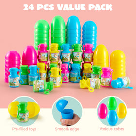 JOYIN party favors: eggs containing bubble wands in four colors