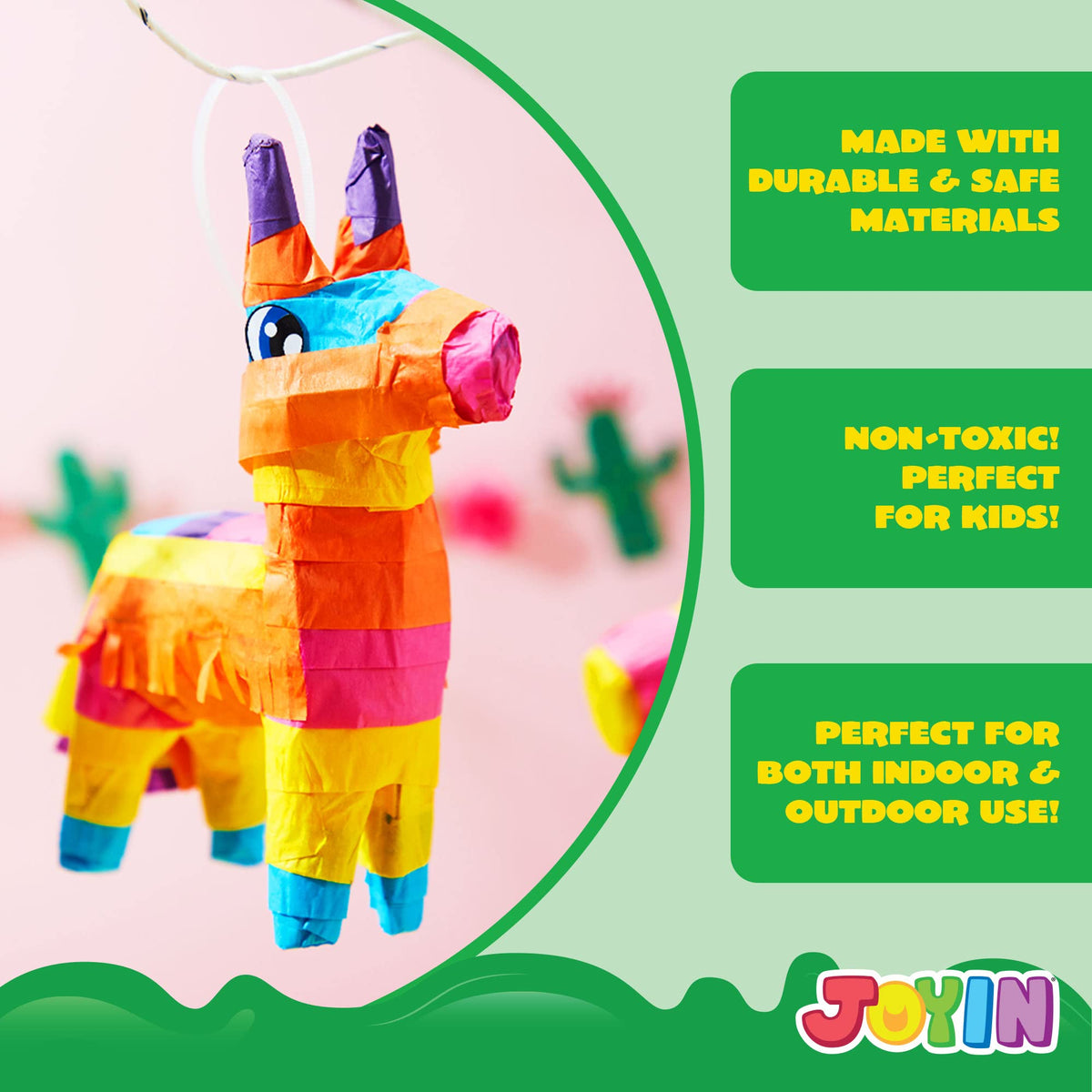 JOYIN pinata back sticker for easy candy filling and reveal.