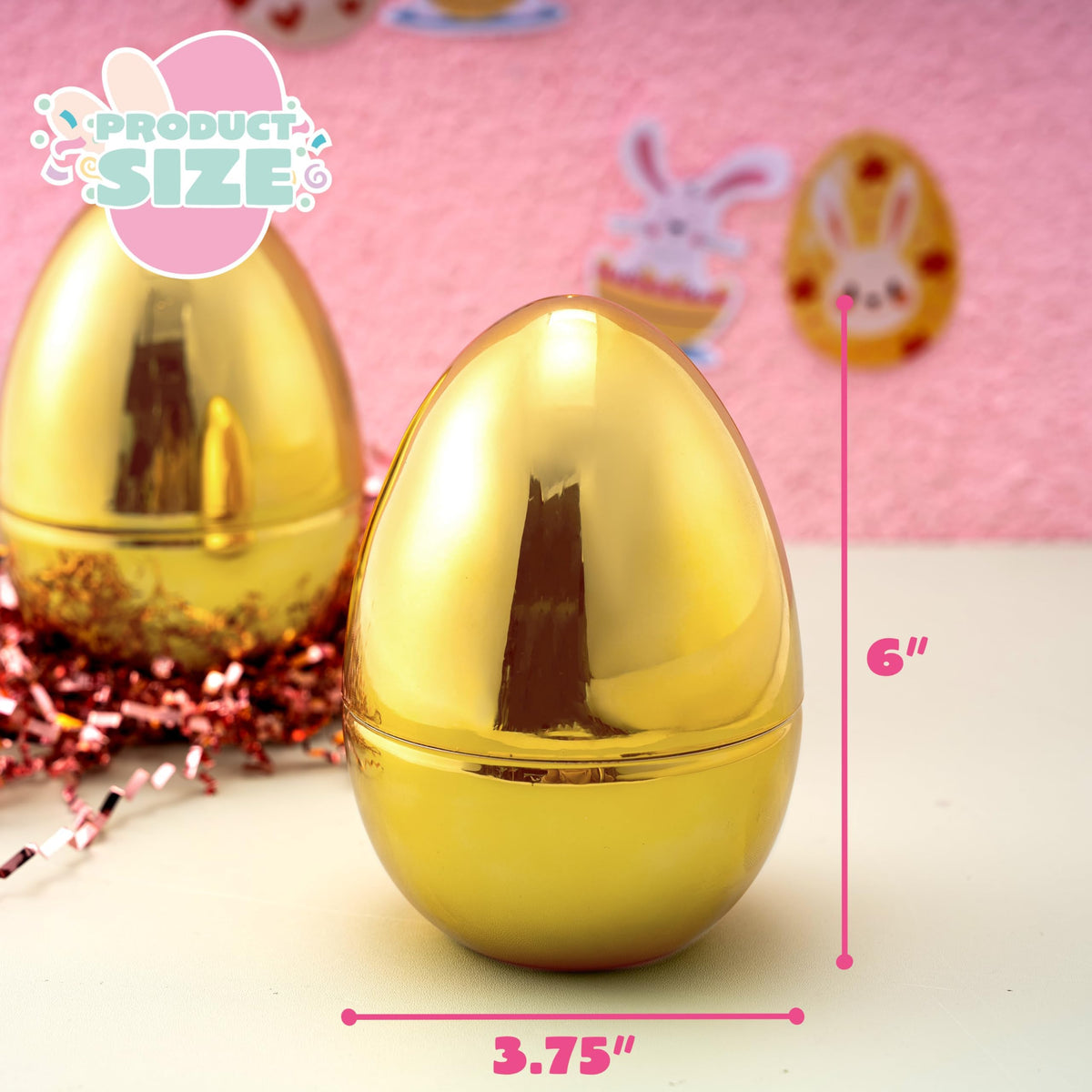 JOYIN 6-inch plastic egg with premium finish for lasting use.